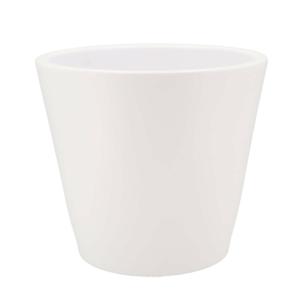 DK Design Bloempot/plantenpot - Vinci - wit mat - voor kamerplant - D26 x H29 cm - Plantenpotten