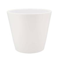 DK Design Bloempot/plantenpot - Vinci - wit mat - voor kamerplant - D26 x H29 cm - Plantenpotten