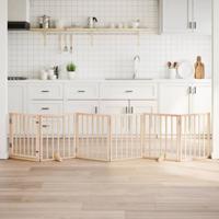 VidaXL Hondenhek met deur opvouwbaar 6 panelen 300 cm populierenhout