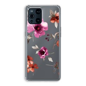 Geschilderde bloemen: Oppo Find X3 Pro Transparant Hoesje