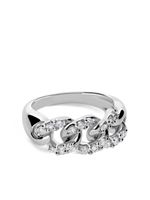 LEO PIZZO bague Groumette en or blanc 18ct ornée de diamants - Argent