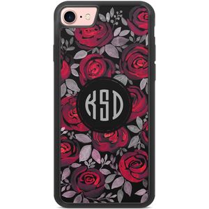 hoesje met monogram - Rode rozen