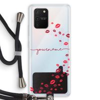 Kusjes: Samsung Galaxy S10 Lite Transparant Hoesje met koord