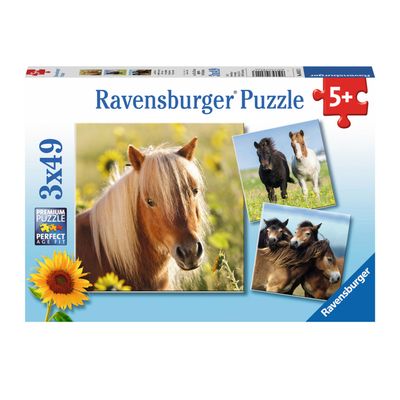Ravensburger - schattige pony&apos;s 3x49st.