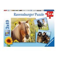Ravensburger - schattige pony&apos;s 3x49st.