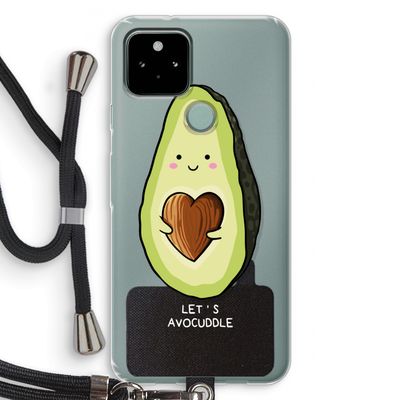 Avocuddle: Pixel 5 Transparant Hoesje met koord