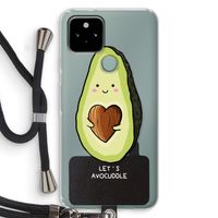 Avocuddle: Pixel 5 Transparant Hoesje met koord