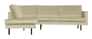 BePureHome Hoekbank 'Rodeo' Links, Velvet, kleur Pistache