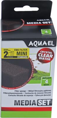 Aquael Schuimstofpatroon Mini Plus - Set van 2 voor Heldere Aquariumzuivering, Compatibel met Fan Filter