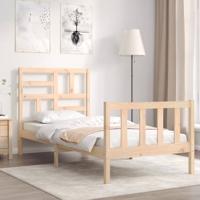 Bedframe zonder matras massief grenenhout 90x200 cm