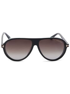 TOM FORD Eyewear lunettes de soleil Marcus à monture pilote - Noir