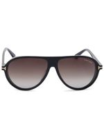 TOM FORD Eyewear lunettes de soleil Marcus à monture pilote - Noir