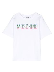 Moschino Kids t-shirt à patch logo - Blanc