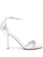 Stuart Weitzman sandales Nudist Vow 100 mm à ornements en cristal - Argent - thumbnail