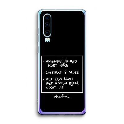 Mijn Motto's: Huawei P30 Transparant Hoesje