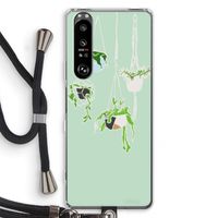 Hang In There: Sony Xperia 1 III Transparant Hoesje met koord