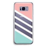 Strepen pastel: Samsung Galaxy S8 Transparant Hoesje - thumbnail