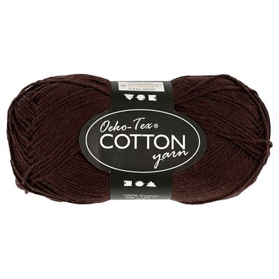Creativ Company Katoengaren, donkerbruin, 50gr, 170m