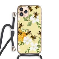No flowers without bees: iPhone 11 Pro Transparant Hoesje met koord