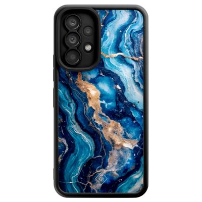 Samsung Galaxy A53 zwarte case - Ocean marble