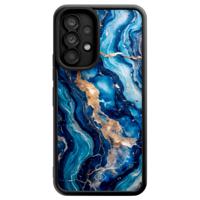 Samsung Galaxy A53 zwarte case - Ocean marble