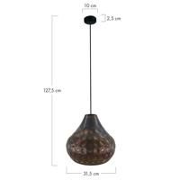 DKNC - Hanglamp Dante - Metaal - 31.5x31.5x27.5cm - Zwart - thumbnail