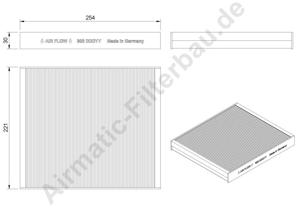 Interieurfilter Airmatic, u.a. für Opel, Citroën