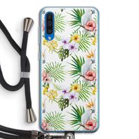 Gele kuif: Samsung Galaxy A50 Transparant Hoesje met koord