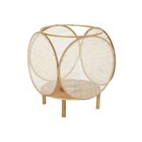 Lantaarn DKD Home Decor Kristal Natuurlijk Bruin Bamboe Orientaals 42 x 42 x 55 cm