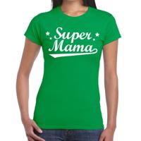 Super mama cadeau t-shirt - groen - voor dames - verjaardag - moederdag - uit liefde
