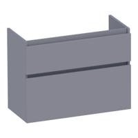 Brauer Delight - Onderkast Ondiep - 80 cm - met 2 Softclose Lades Greeploos en 1 Sifon Uitsparing - Mat Grijs