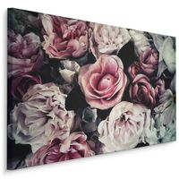 Schilderij - Vintage roze rozen, 4 maten, premium print - thumbnail