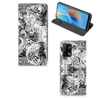 Mobiel BookCase OPPO A74 4G Skulls Angel