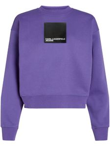 Karl Lagerfeld Jeans sweat en coton biologique à logo imprimé - Violet