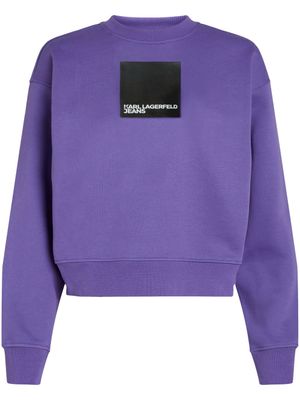 Karl Lagerfeld Jeans sweat en coton biologique à logo imprimé - Violet