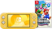 Nintendo Switch Lite Geel + Super Mario Bros. Wonder - thumbnail