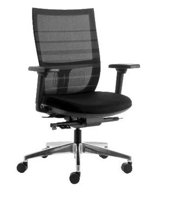 Bureaustoel euroseats curve deluxe 001 zwart