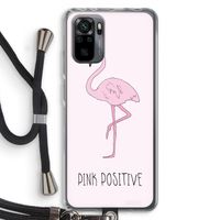 Pink positive: Xiaomi Redmi Note 10 Pro Transparant Hoesje met koord