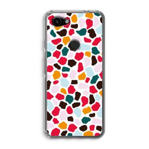 Colored Giraffe: Google Pixel 3a Transparant Hoesje