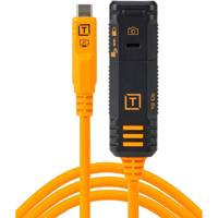 Tether Tools TetherPro Optima 10G USB-C TetherBoost Locking Extension Cable, 4.8m Orange