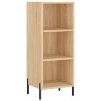 The Living Store Dressoir Classic - Sonoma eiken - 34.5 x 32.5 x 90 cm - Duurzaam hout/metaal - thumbnail