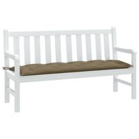 VidaXL Tuinbankkussen 150x50x7 cm stof gemêleerd taupe