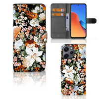 Hoesje voor Xiaomi Redmi 12 Dark Flowers - thumbnail