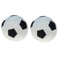 Pluche ballen - 2x - speelgoed voetbal - Dia 16 cm - spelen en knuffelen