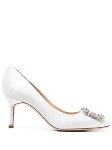 Manolo Blahnik escarpins Hangisi 60 mm à boucle ornée de cristal - Tons neutres