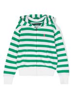 Ralph Lauren Kids hoodie Polo Pony à rayures - Blanc