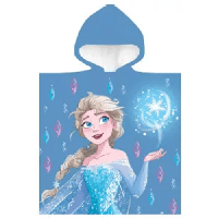 Frozen poncho 50 x 100 cm blauw