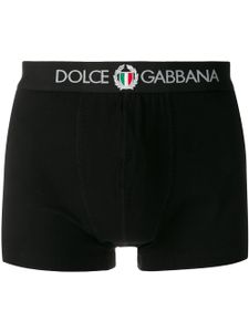 Dolce & Gabbana boxer à logo brodé - Noir