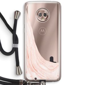 Peach bath: Motorola Moto G6 Transparant Hoesje met koord