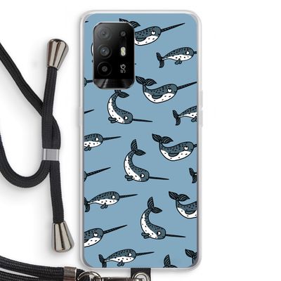 Narwhal: Oppo A95 5G Transparant Hoesje met koord